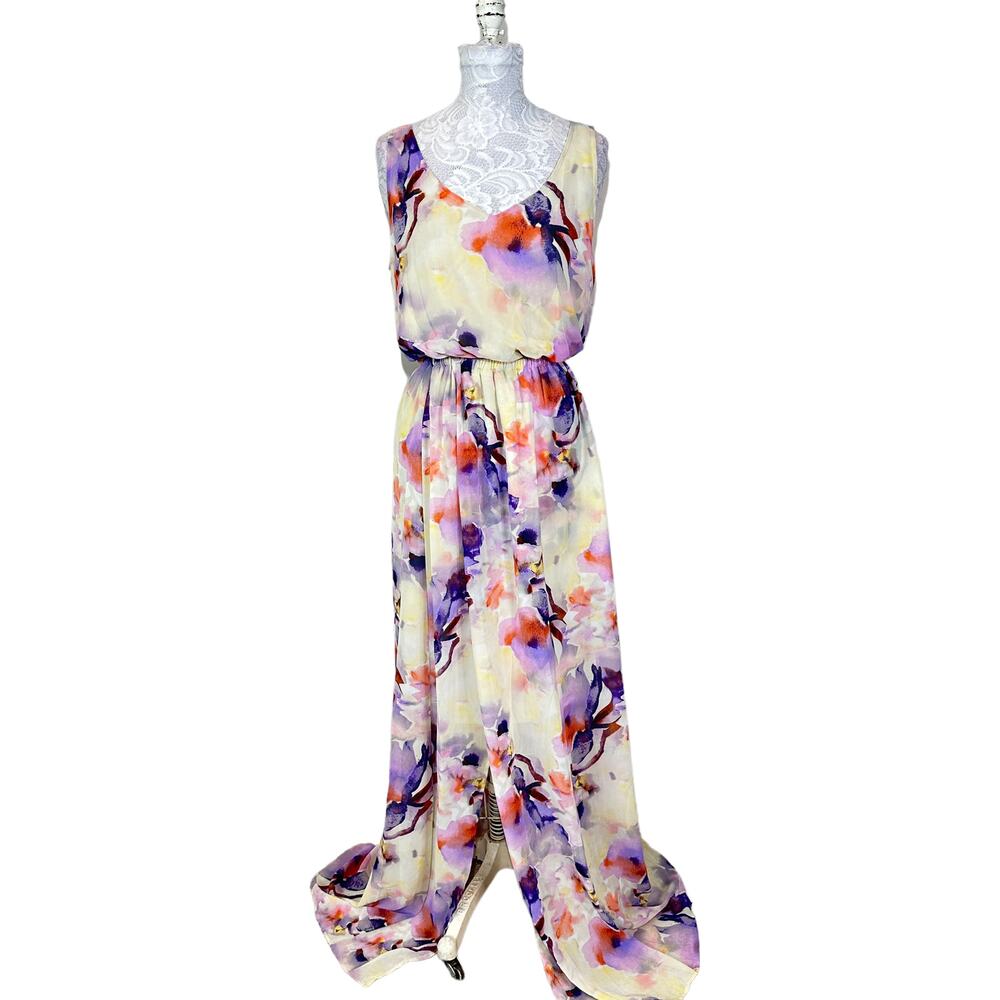 Show Me Your Mumu Floral Kendall Slit Maxi Dress Women Medium Weddings Prom - Picture 3 of 11